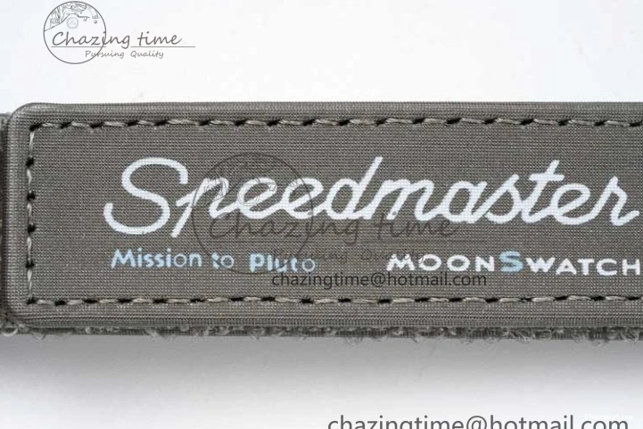 1229 Speedmaster Misson To Pluto 1:1 Best Edition Gray Dial On Nylon Strap Quartz TravelReady 7858